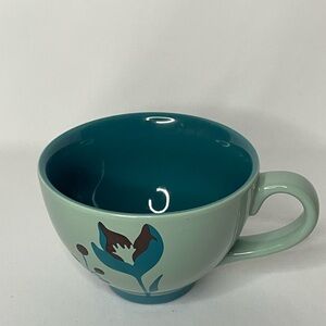 Teal and Mint Floral Mug